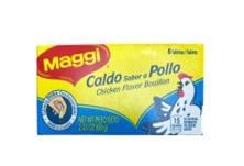 Caldo Sabor A Pollo, Cubitos, Maggi (2.43 OZ). 48 Cajitas de 6 Tabletas Cada una