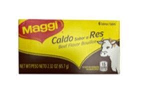 Caldo Sabor A Res, Cubitos, Maggi (2.32 OZ). 48 Cajitas de 6 Tabletas Cada una.