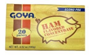 Concentrado Sabor Jamon 2 Goya (3.52 OZ). 18 Cajitas de 20 Sobres Cada una
