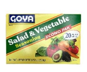 Condimento para Ensaladas y Verduras, Goya (3.52 OZ). 18 Cajitas de 20