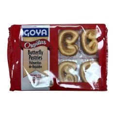 Orejitas Buterfly, Palmeritas de Hojaldre, Goya, (7.05 OZ). 12 Iunidades por