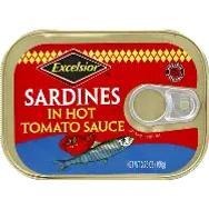 Sardinas en Salsa de Tomate Picante, Excelsior (3.75 OZ)