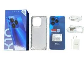 Telefono Bold K10, 128 GB, 12 GB de RAM. Accesorios: Cover, Mica, Audifonos, Cargador y Cable de Carga (Azul)