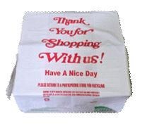 Bolsa de Nailon Blanca "Thank You" 1000 u