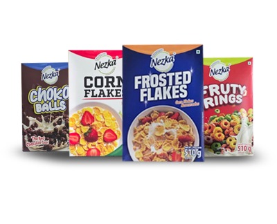 Corn Flakes, Frosted Flakes, Choco Balls & Fruty Rings 510GR