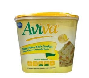 Galletas de Soda Crackers Sabor Mantequilla, Aviva (19 OZ). 12 Unidades por