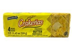 Galletas Mantequilla, Crakeñas Colombinas, (11.43 OZ). 12 Unidades de 4