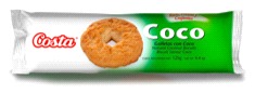 Galletas Dulce Sabor Coco, Costa (4.4 OZ). 28 Unidades
