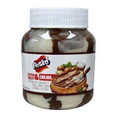 Crema de Cacao y Avellanas con Crema Lactea. Fresko, Envase de Cristal de 350 G. 12