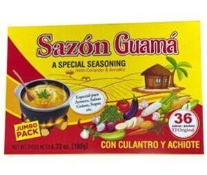 Sazon Guama con Culantro y Achiote (6.33 OZ). (15 Cajitas de 6.33 OZ / 36 Ct)