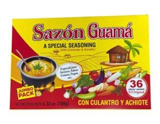 Sazon Guama con Culantro y Achiote (6.33 OZ). (15 Cajitas de 6.33 OZ / 36 Ct)