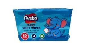 Wipes Soft Baby Fresko (Azul). 80 Wipes por Paquete. 24 Paquetes por