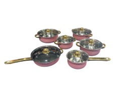 Menaje de Cocina , Color Rosado , 6 Piezas